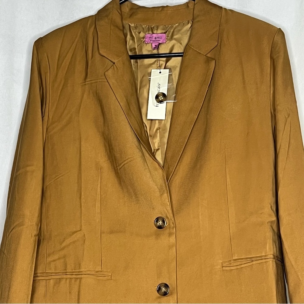 Miami Kenna Twill Blazer Women’s Size Medium Tan - Picture 5 of 12
